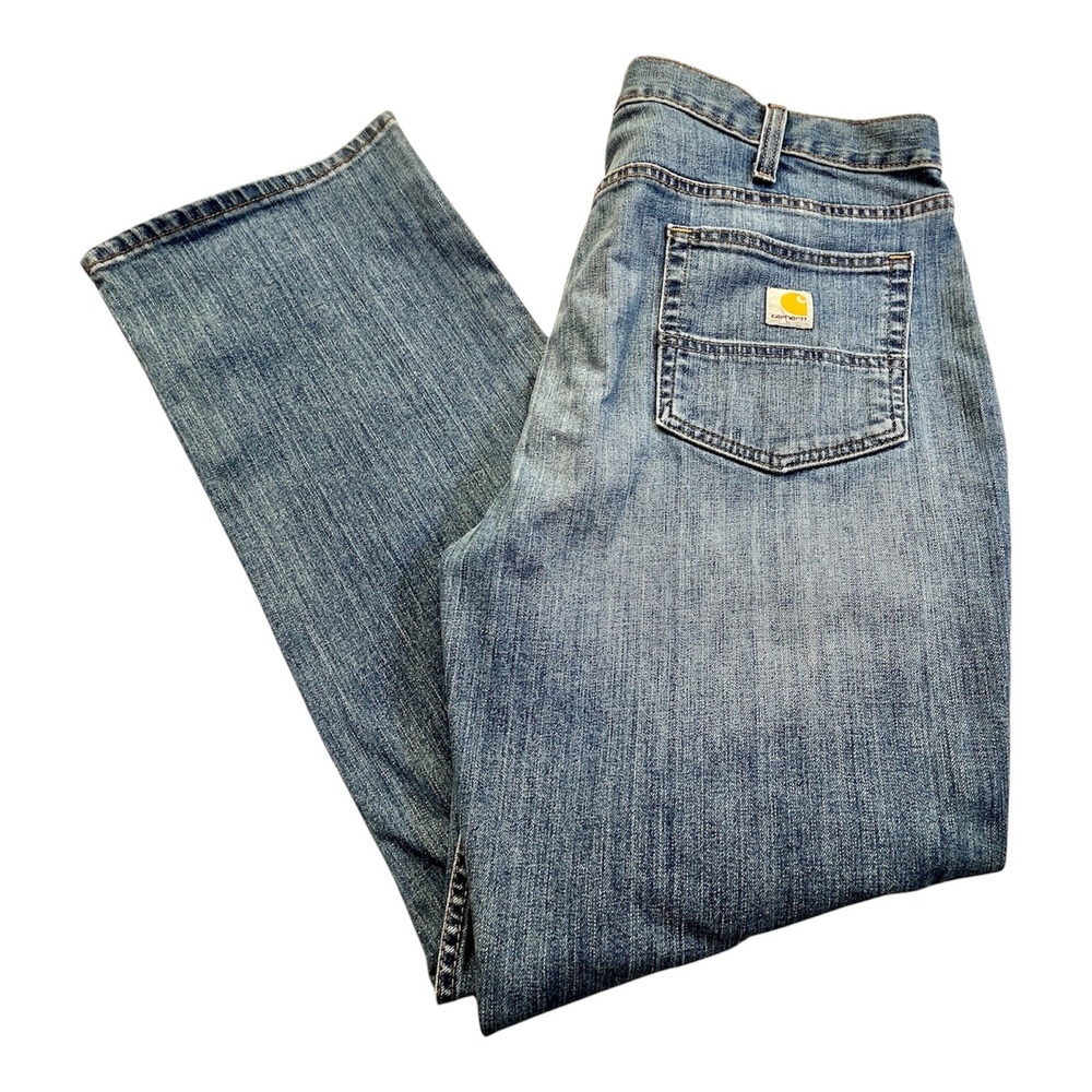 Carhartt Rugged Flex Relaxed‎ Fit Jeans Mens 40x30 Medium Wash Blue Big & Tall